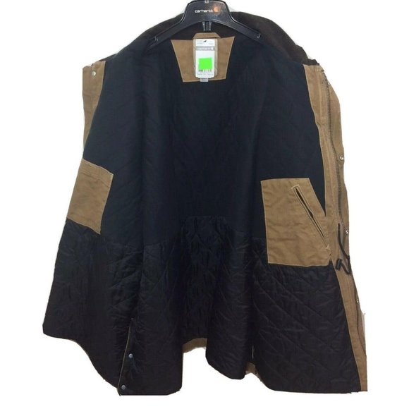NEW CARHARTT Mens 3XL Brown Fleece Quilt Lined - Picture 9 of 11